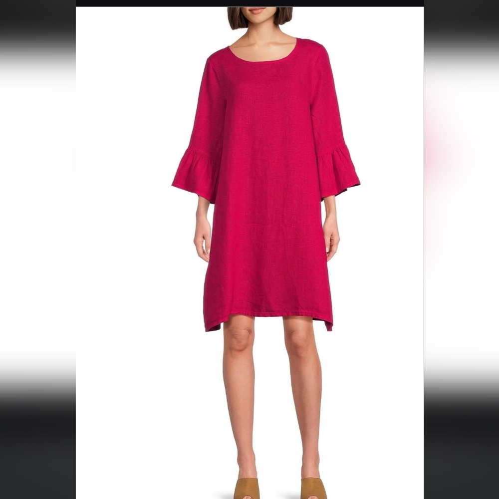 NWT Bryn Walker 100% Linen Shift Dress: Color- Lantana: Size Medium